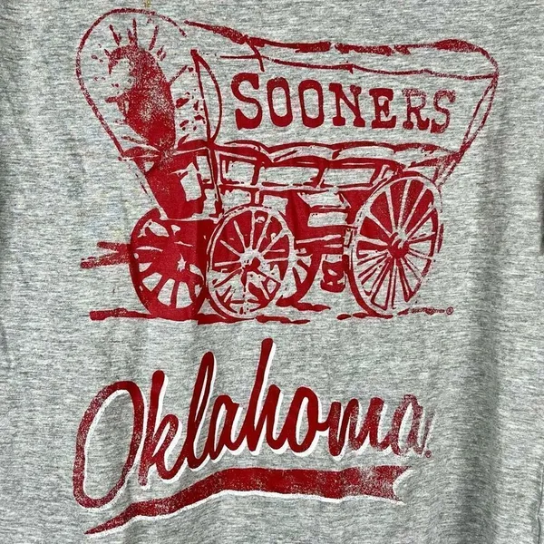 New Russell OU Oklahoma University Sooner Long Sleeve T Shirt Large - Image 2