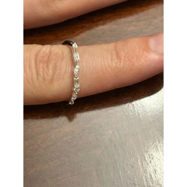 ring band sterling silver 925 beautiful unique lot a38 size 7.25 - Image 2