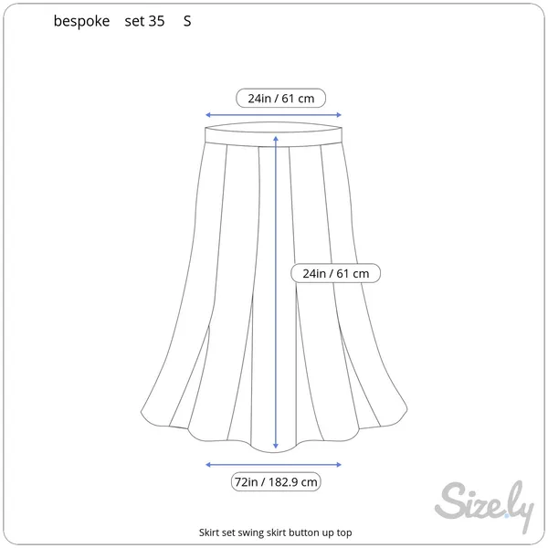 Skirt set swing skirt button up top Gray - Image 3