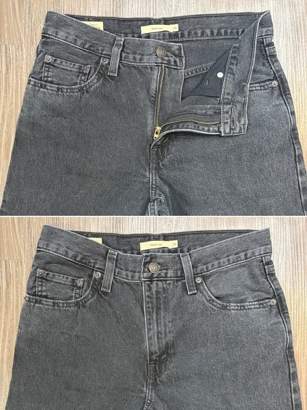 Levi’s Premium Baggy Dad Jeans 26 Boot Barn Black Big E $128 - Image 3