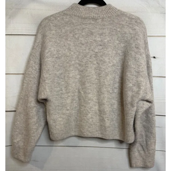 & Other Stories Cream Crewneck Sweater with Pocket - Image 6