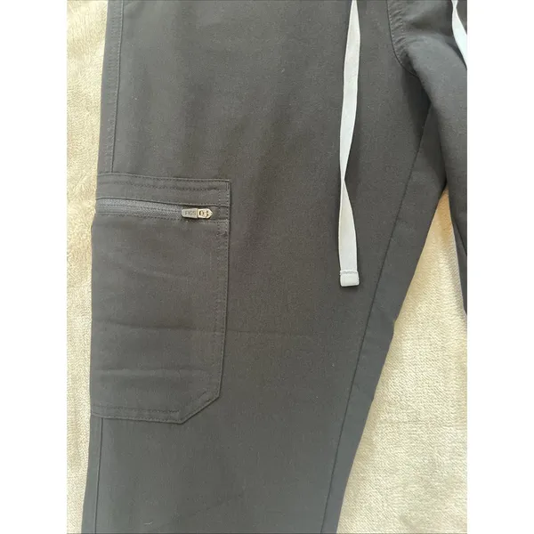 FIGS YOLA‎ Scrub Pants Women's XS Black Straight Leg Technical Collection - Image 5
