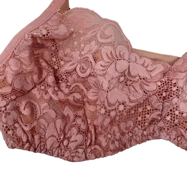 We Are HAH Hook Up Balconette Bra Size‎ DD Band 32-40 Lace Dusty Rose Underwire - Image 4