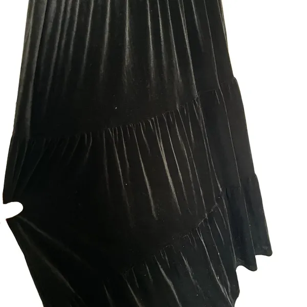 Baltic Born Size 3x Black Artemis Velvet Maxi Dress Tiered V Neck - Image 3