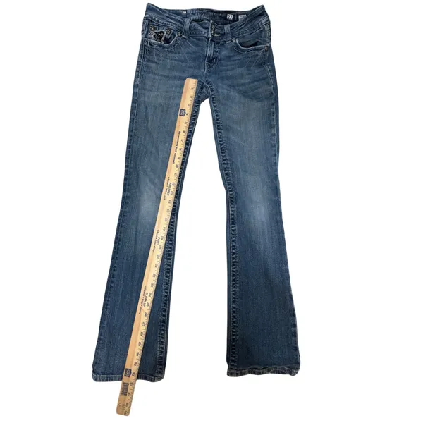 Miss Me Women's Embellished Butterfly‎ Pocket Bootcut Jeans Size 27 - Image 11