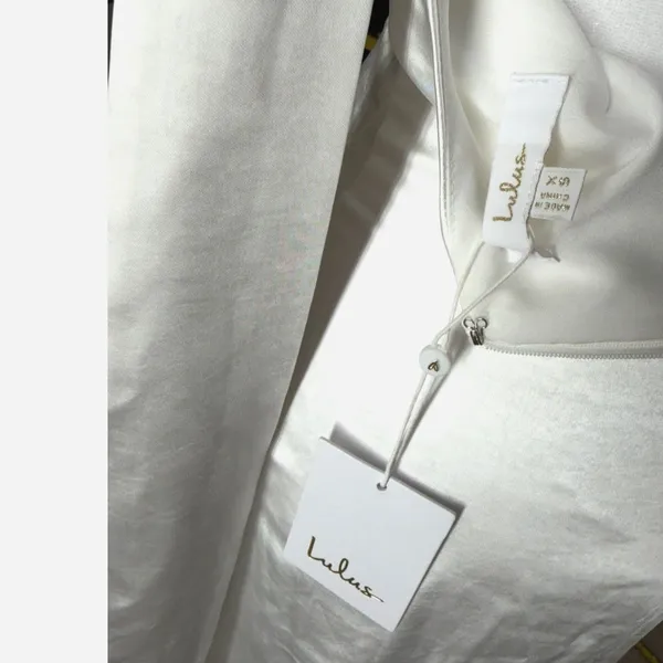 Lulus Women White Satin Strapless Maxi Dress XS - Image 10