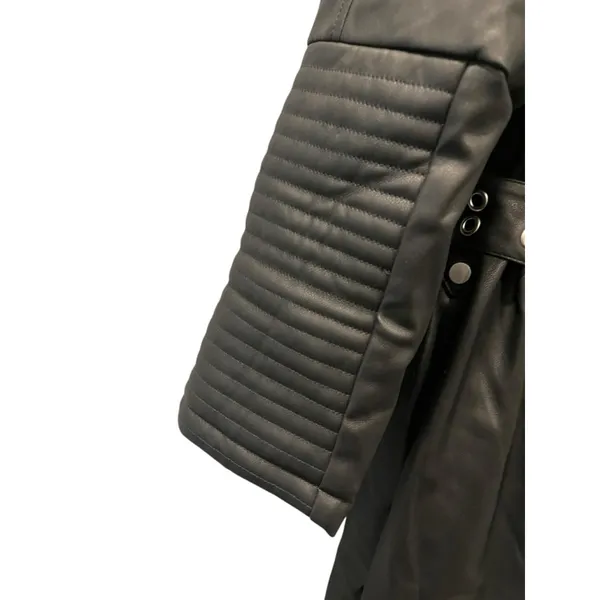 Dolls Kill Current Mood NWT Circuit Breaker Moto Trench Coat Sz XL Vegan Leather - Image 11