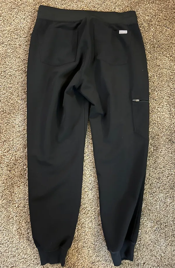 Women’s Scrub Set Black Size S/P Zamora Joggers And Casma Top - Image 4