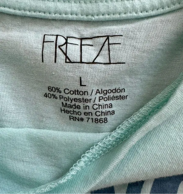 FREEZE Love Your Planet graphic tee shirt, size L - Image 6