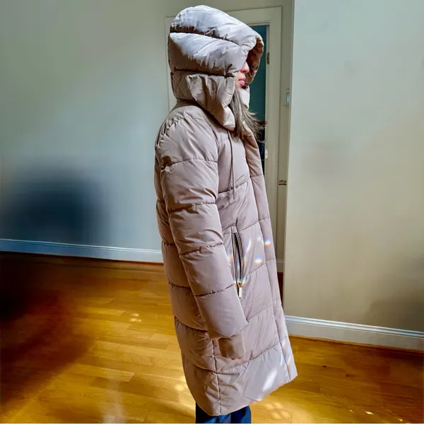 Michael Kors Hooded Long Women's Puffer Coat Size Small - Image 7
