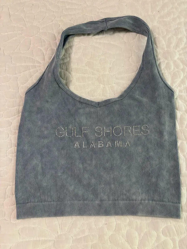 Gulf Shores Surf Style bedazzled tank top - Image 2