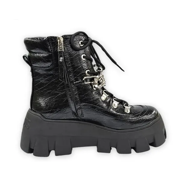 Circus by Sam Edelman Circus NY Aidyn black chain-detail ankle boots Size 6.5 Grunge Goth Lug Sole - Image 2