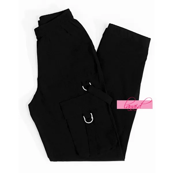 Steve Madden Kat Pants Black Edgy Utility Cargo Gothic Hiking Traveling Joggers - Image 3
