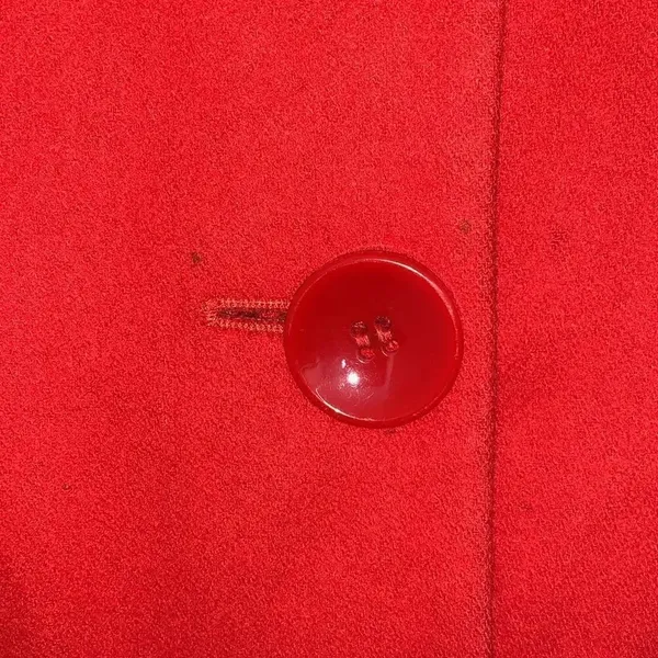 Guess Wool Blend Red Peacoat Jacket Size S - Image 6