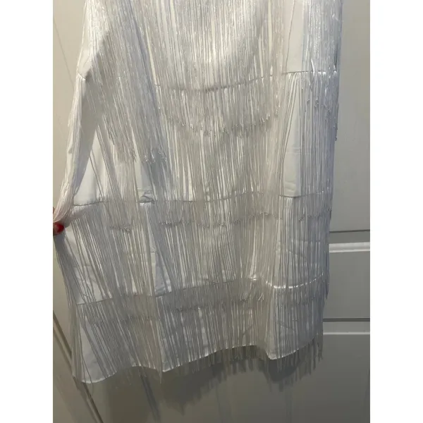 New Women’s A New Day Fringes Lined Dress Stretchy White size Xs - Image 3