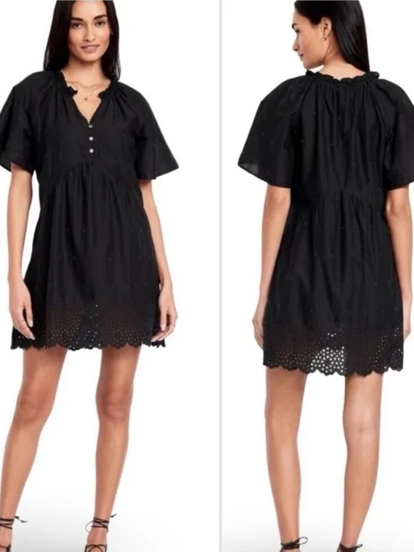 NWT Black Eyelet Flutter - Image 2