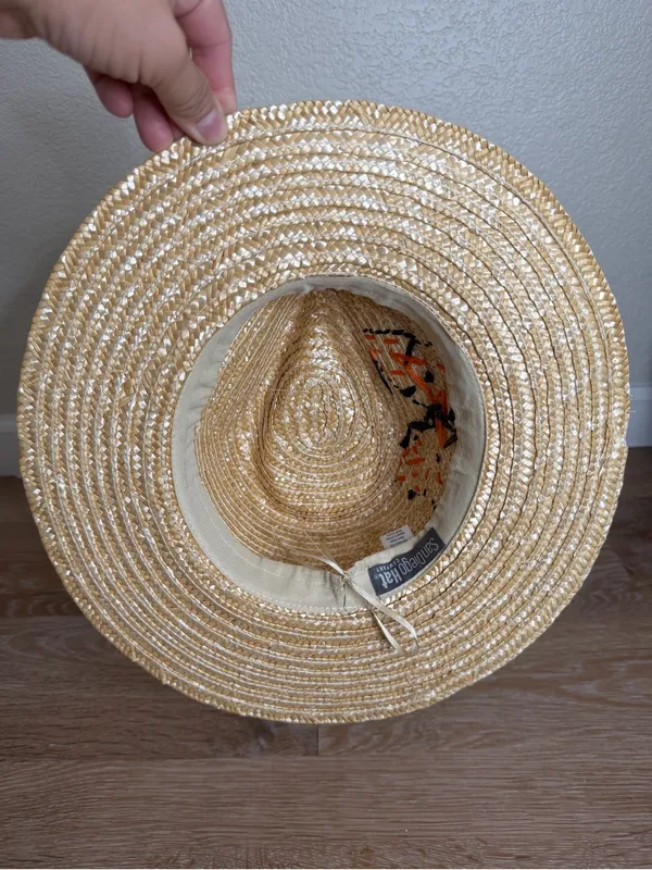 San Diego Hat Embroidered Butterfly Straw Women's Hat, OS - Image 8
