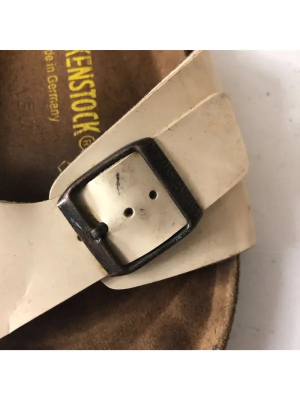 Birkenstock Madrid White Single-Strap Sandals 40 Narrow Women's 9/Men's 7 - Image 5