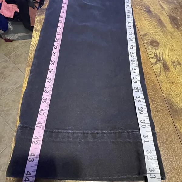 Express High Rise Wide Leg Trouser Jeans Sz 6 R Gray Denim Grunge Edgy Utility - Image 12