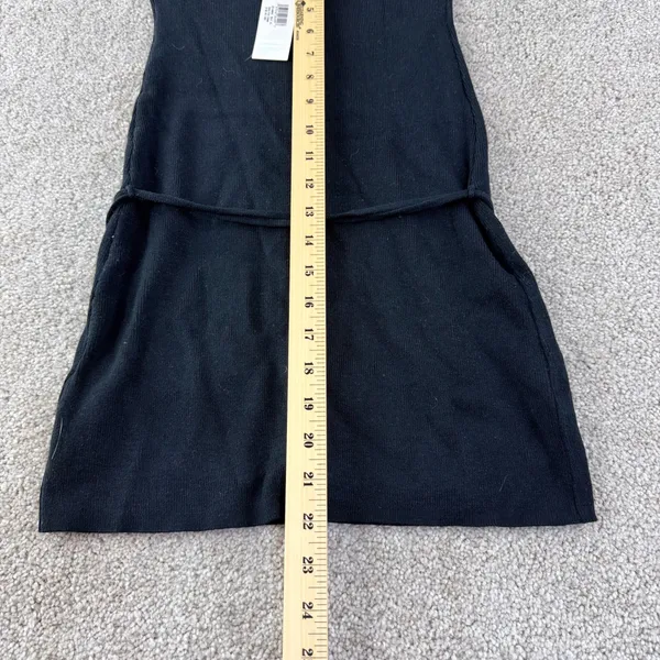 Frankies Bikinis Dolly Knit Mini Dress Women XL Black Halter O-Ring New LBD Y2K‎ - Image 12