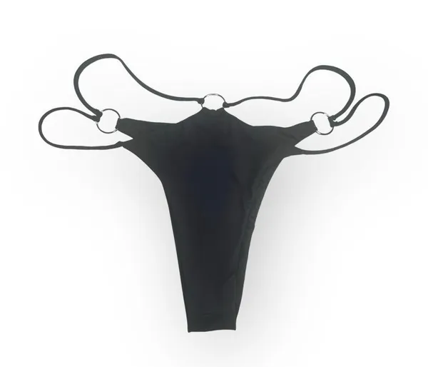 new Frankie’s Bikinis ↯ Kailyn Skimpy Ring Detail Bikini Bottoms ↯ Black ↯ Large - Image 12