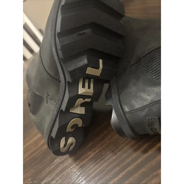 Sorel Womens Black Leather Slip On Wedge Booties Joan Of Arctic Size 8.5 - Image 7