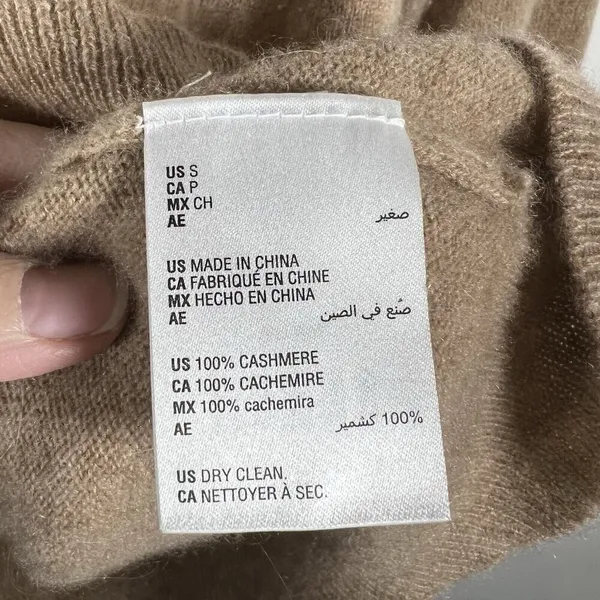 Charter Club 100%‎ Cashmere Sweater Tan Womens Size S Crewneck Pullover Neutral - Image 6
