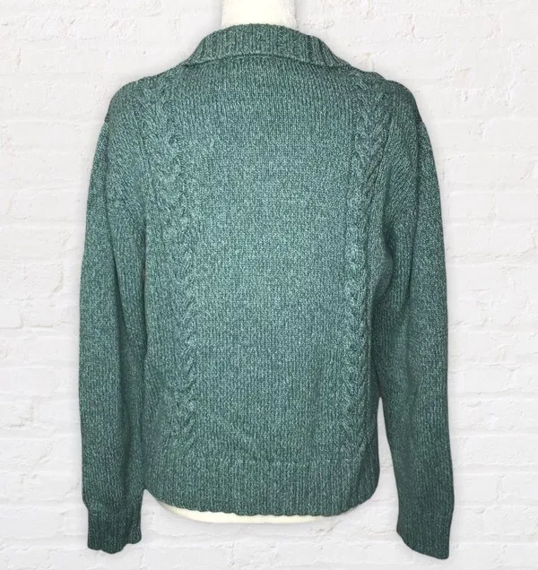 VTG Cabela’s heavy weight zip up knit sweater jacket Women’s size XL Cotton - Image 10