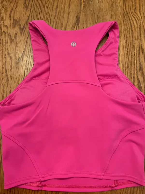 lululemon athletica High-Neck Crop Tank - Neon Pink - Image 2