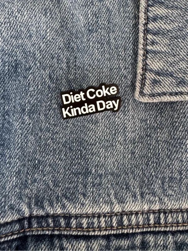 Diet Coke Kinda Day Enamel Pin Black - Image 2