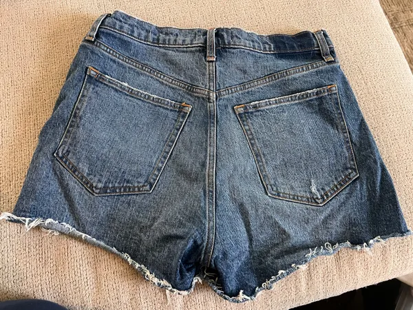 Abercrombie Distressed Curve Love High Rise Mom Shorts - Image 2
