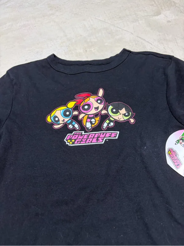 Black Powerpuff Graphic baby tee small NWT - Image 2