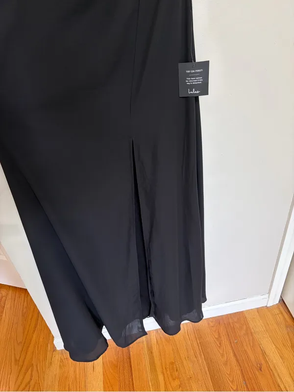 NEW Lulus Dramatic Inspiration Black Off-the-Shoulder Bustier Maxi Dress -Size S - Image 11