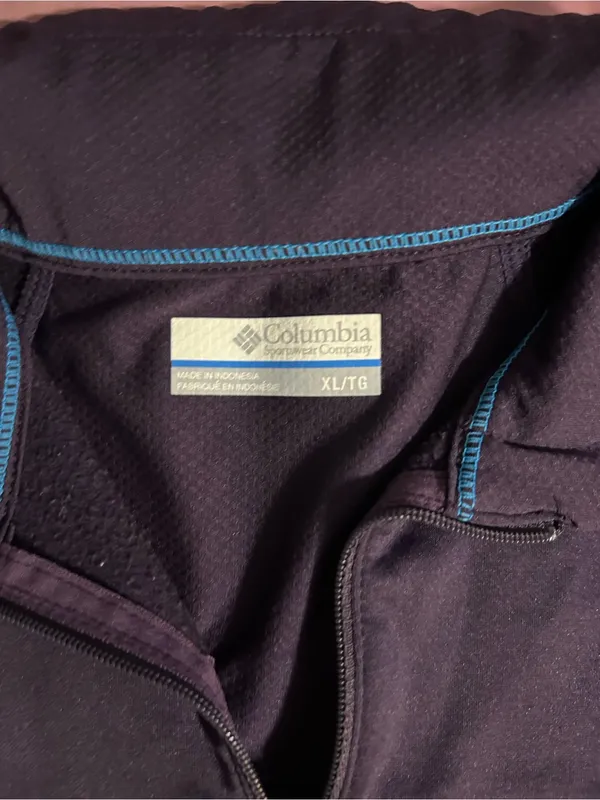 Columbia Women's Purple Fleece Lined Half-Zip Pullover Sweatshirt Size XL - Image 2