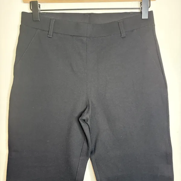 Quince Ultra Stretch Ponte Straight Leg Pants‎ Black Size S - Image 5
