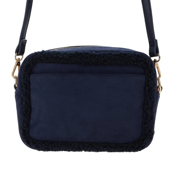 New BEARPAW Women's Faux Suede Shearling Trim Crossbody‎ Camera Handbag - Image 3
