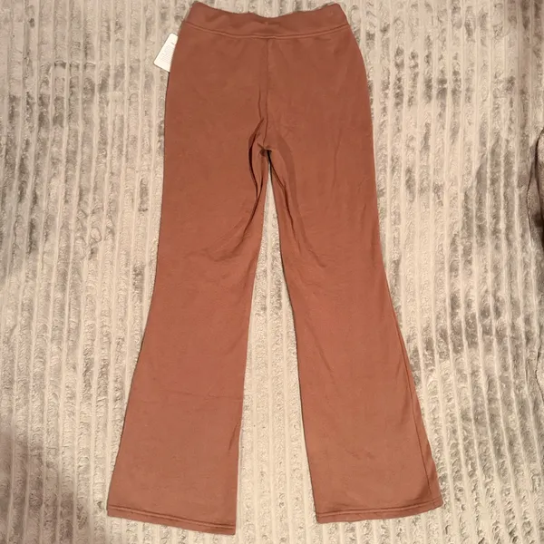 PacSun Womens Flare Sweatpants Brown Pacific Sunwear Graphic Small NWT - Image 7