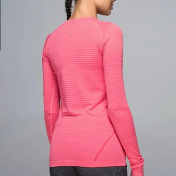 Lululemon Swiftly Tech Long Sleeve Top Rugby Stripe Tonal Heathered Boom Juice 4 - Image 2