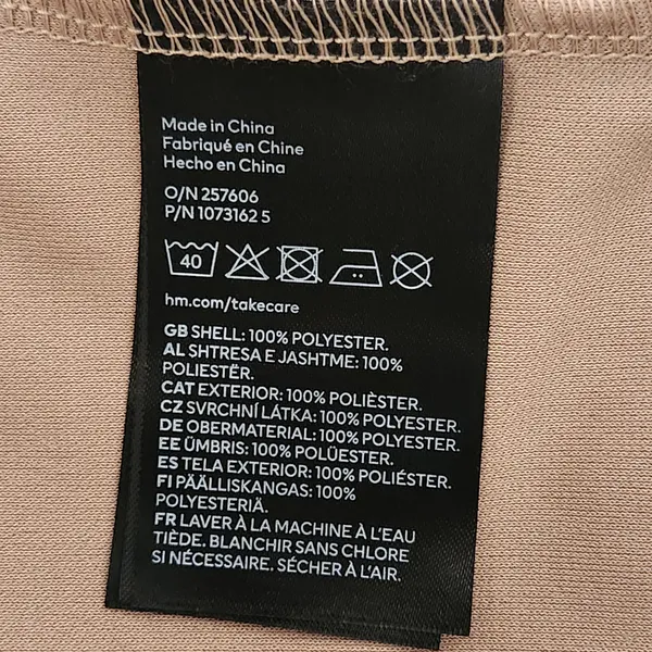 H&M Khaki Fitted Midi Slip Dress Size Small NWT Flaws - Image 9
