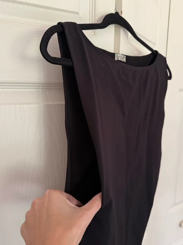 NWOT Free People Raven Bodysuit Black Boatneck Side Slit Black Top Size Medium - Image 4