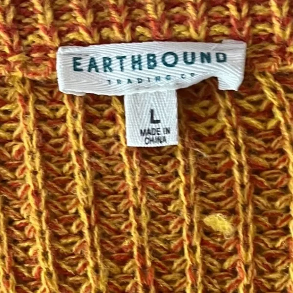 Earthbound Trading Co Sunset Colorblock Fringe Knit Longline Sweater Large‎ - Image 5