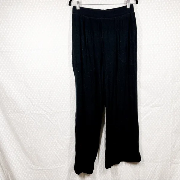 Free People Beach Black Golden Sands Knit High‎ Rise Pants - Image 2