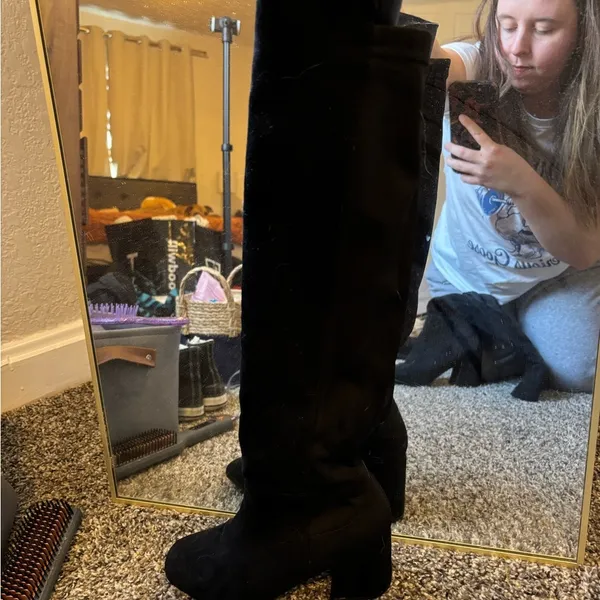 SHEIN Black Over the Knee Boots - Image 7