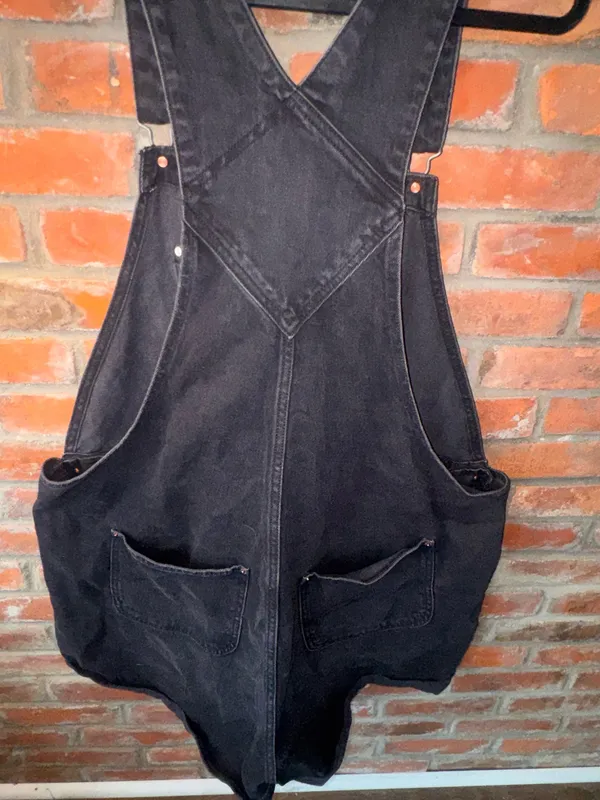 NWT Old Navy Black Denim Short Overalls - Image 5