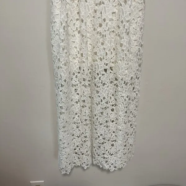 ASTR the‎ Label Lace A-Line White Midi Dress Size Small - Image 4
