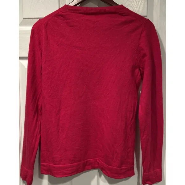 J.Crew Teddie Sweater Womens‎ Size S Pink crewneck pullover wool cotton blend - Image 3