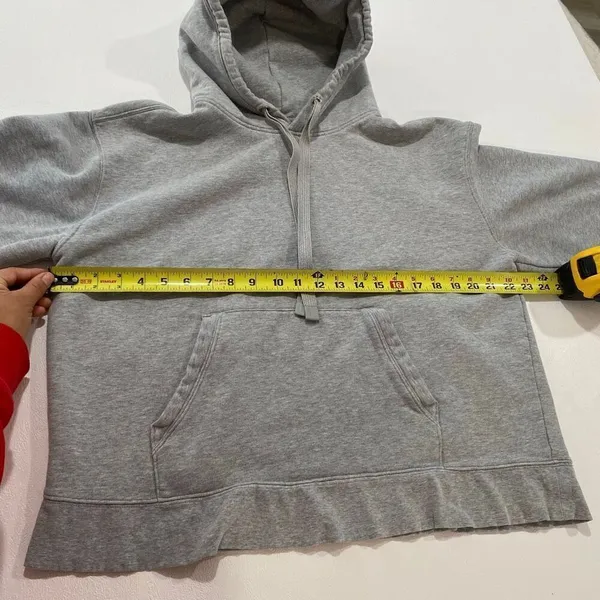 Athleta Gray Fleece Hoodie Size XL Women’s Cozy Pullover Sweatshirt - Image 6