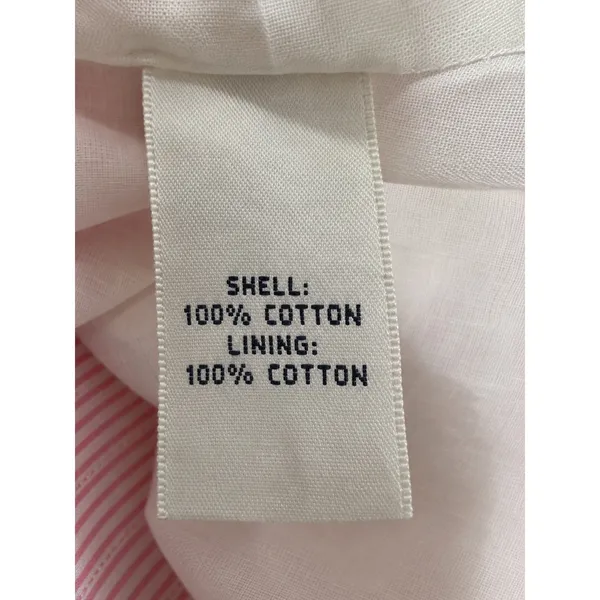 Lilly Pulitzer Pink Stripe Ruffle Shift Dress Cotton Sleeveless Preppy Size 2 - Image 6