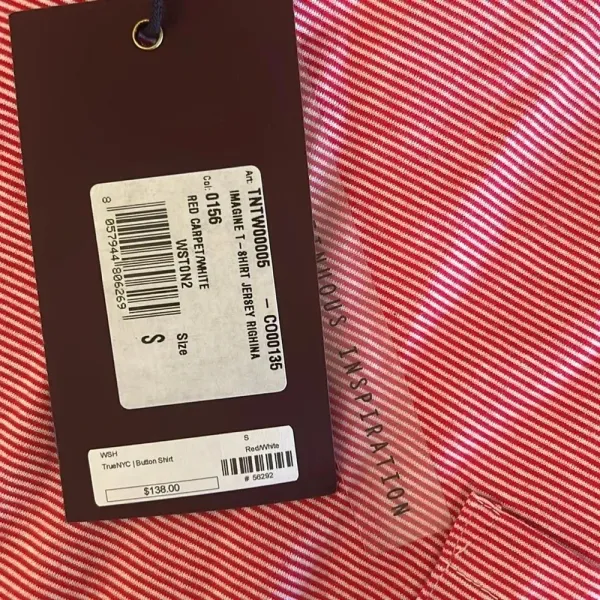 NWT Truenyc striped t shirt in S. Red/white stripes - Image 6