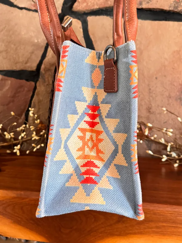 Southwestern Print Small Canvas Tote/Crossbody - Image 9